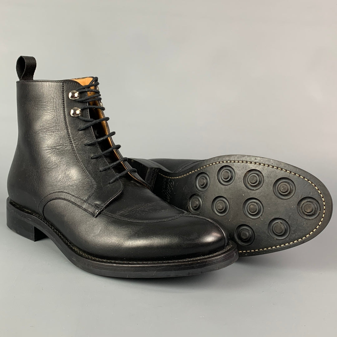 O'KEEFFE Size 8.5 Black Leather Split Toe Ankle Boots