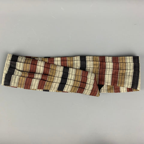 GIANFRANCO FERRE Multi Color Stripe Linen Cummerbund
