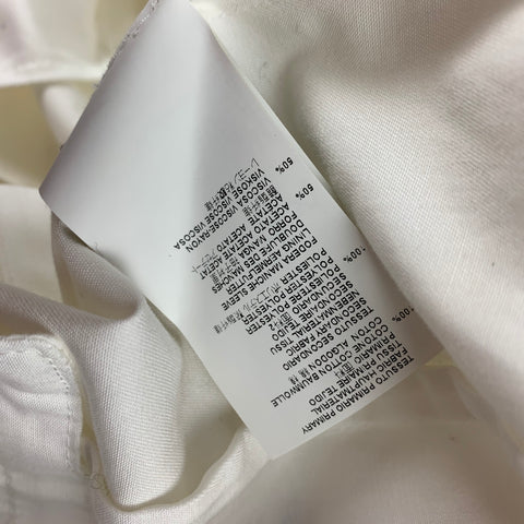 JUST CAVALLI Size 38 White Cotton Peak Lapel Sport Coat