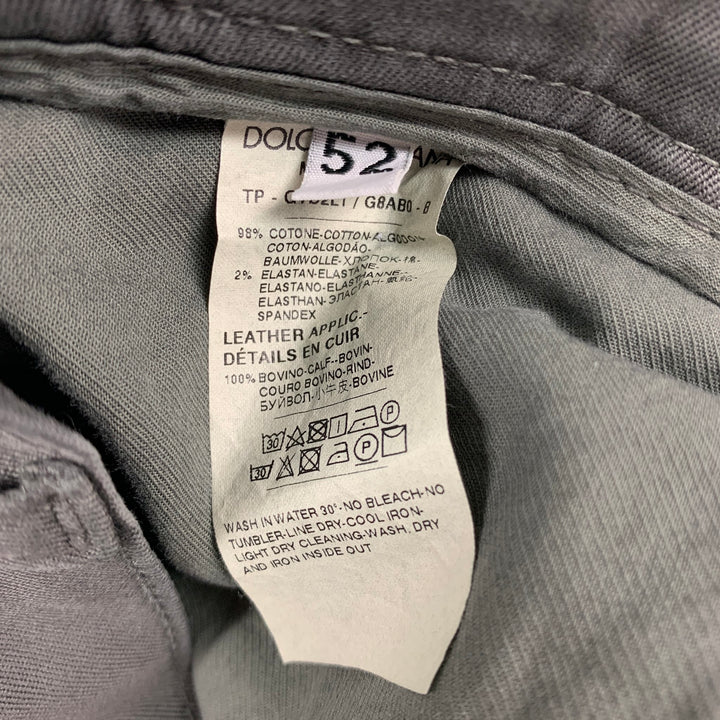 DOLCE & GABBANA Gold Size 36 Dark Gray Cotton Jean Cut Casual Pants