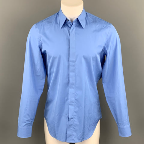 MAISON MARGIELA Size M Blue Cotton Button Up Long Sleeve Shirt