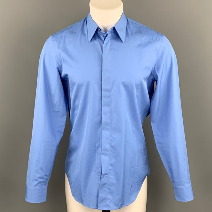 MAISON MARGIELA Size M Blue Cotton Button Up Long Sleeve Shirt