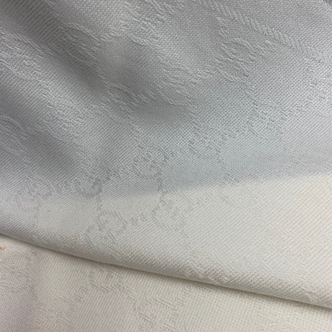 Écharpe à franges en laine avec logo crème GUCCI