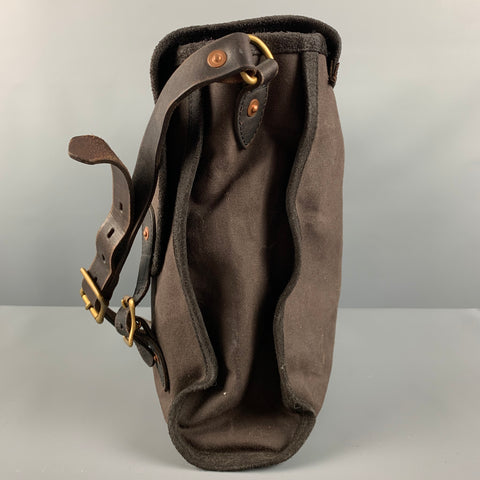 TRAVEL GOODS FACTORY Brown Canvas Leather Messenger Bags