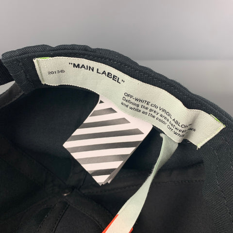 OFF-WHITE Black Graphic Cotton CAP Hat