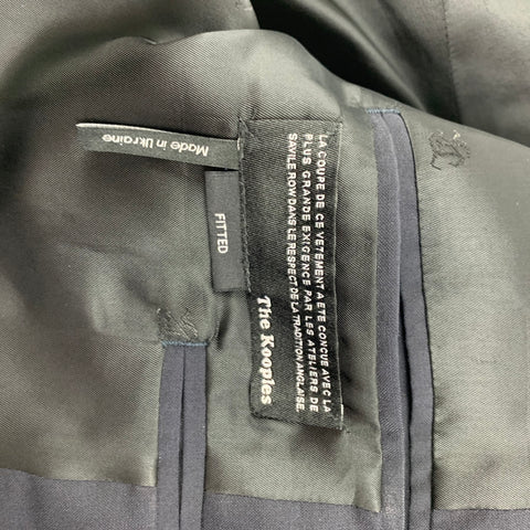 THE KOOPLES Taille 44 Manteau de sport à revers cranté en laine marine