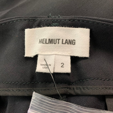 HELMUT LANG Size 2 Black Viscose Blend Tapered Casual Pants