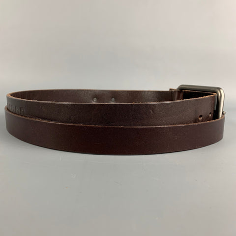 DIRK BIKKEMBERGS Size 30 Brown Leather Double Buckle Belt