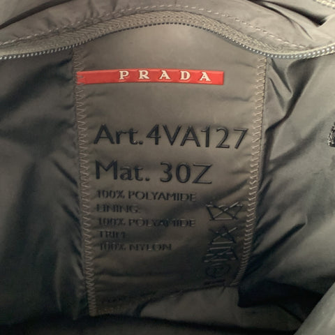 PRADA Black Polyamide Canvas Messenger Handbag