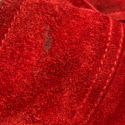 GUCCI Taille 42 Veste camionneur en daim rouge
