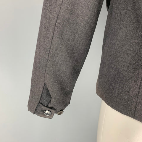 MIU MIU Size 40 Grey Wool Single Breasted Jacket