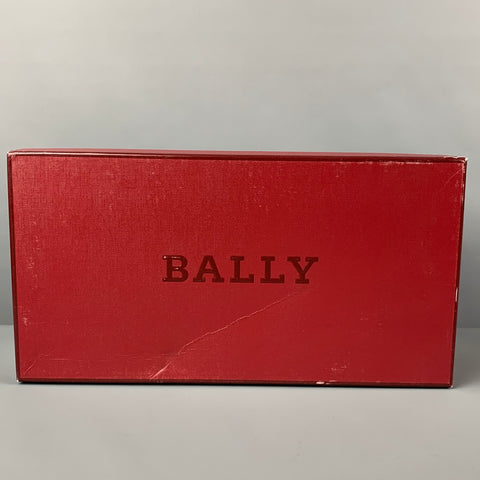BALLY Size 8 Black Perforated Leather Wingtip Lace Up Shoes
