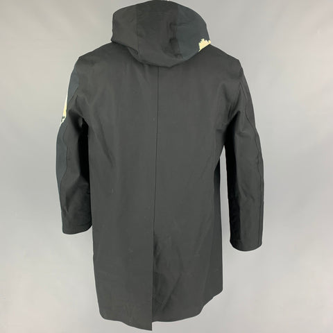 MACKINTOSH x JOHN ELLIOTT Size L Black Tie Dye Cotton Hooded Coat
