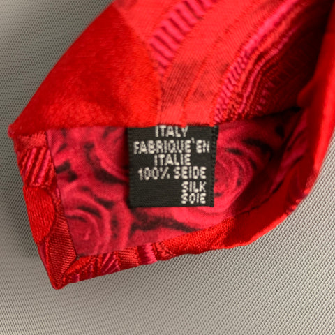 PAUL SMITH Red Abstract Silk Tie