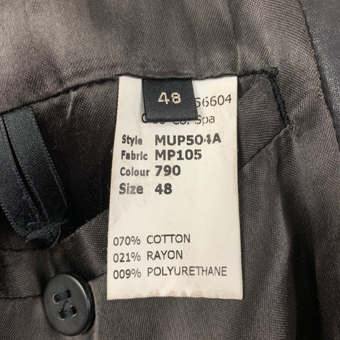 MARC JACOBS Size 38 Black Coated Cotton Blend Buttoned Coat