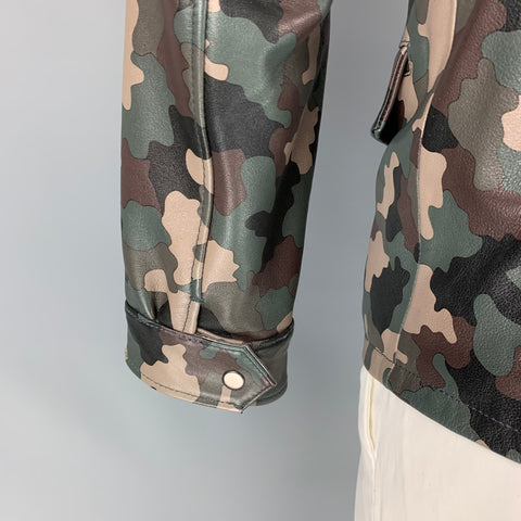 BO MIKE RONNY Size XL Olive & Taupe Camo Parka Jacket