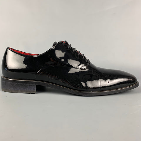 BARNEY'S NEW YORK Taille 12 Chaussures à lacets en cuir verni noir