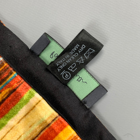 PAUL SMITH Multi-Color Black Stripe Viscose Blend Scarf