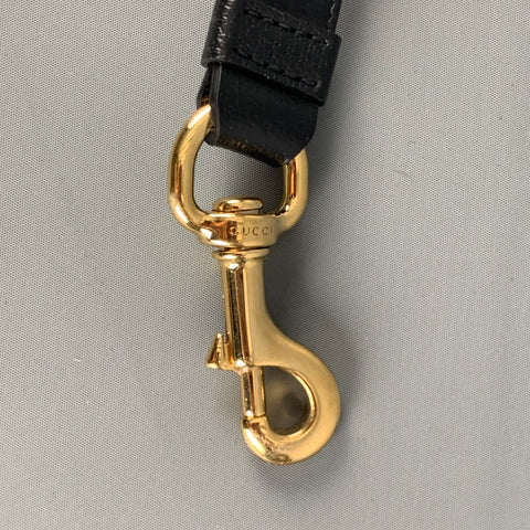 Laisse pour chien GUCCI Noir Or Maroquinerie