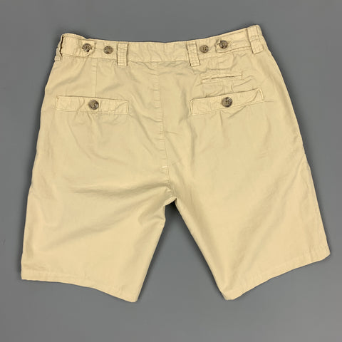 GERANI Size 30 Khaki Cotton Zip Fly Shorts