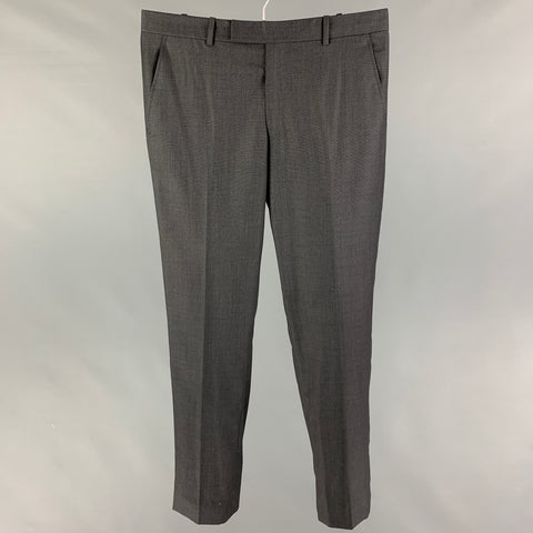 BAND OF OUTSIDERS Size L Grey Wool Flat Front Dress Pants