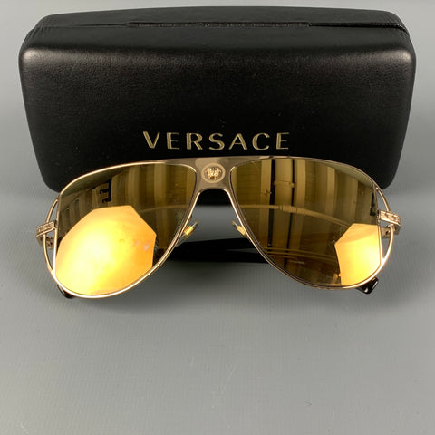 VERSACE Gold Metal Sunglasses
