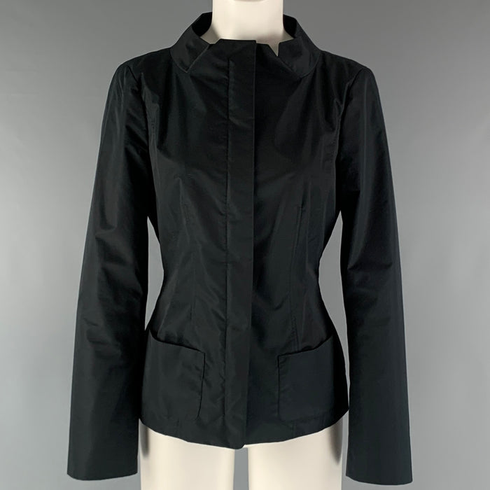 JIL SANDER Size 6 Black Cotton  Polyester  Blazer
