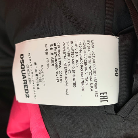 DSQUARED2 Size 40 Gold Jacquard Polyester Blend Peak Lapel Sport Coat