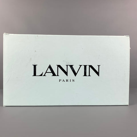 LANVIN Size 9 White Mixed Materials Nylon Lace Up Sneakers