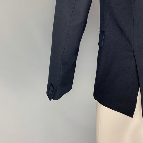 THE KOOPLES Size 38 Navy Wool Shawl Collar Fitted Sport Coat