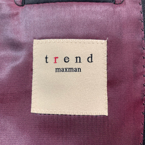TREND Size 38 Black Wool Single breasted Tuxedo
