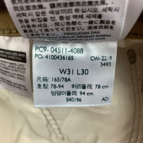 LEVI'S 511 Size 31 Beige Cotton Blend Casual Pants