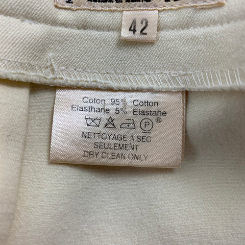 Vintage HERMES Size 10 Cream Cotton Jodhpurs Casual Pants