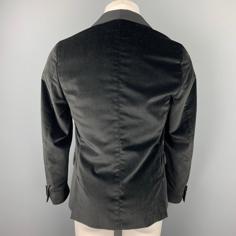 GUCCI Size 38 Regular Black Velvet Shawl Collar Sport Coat