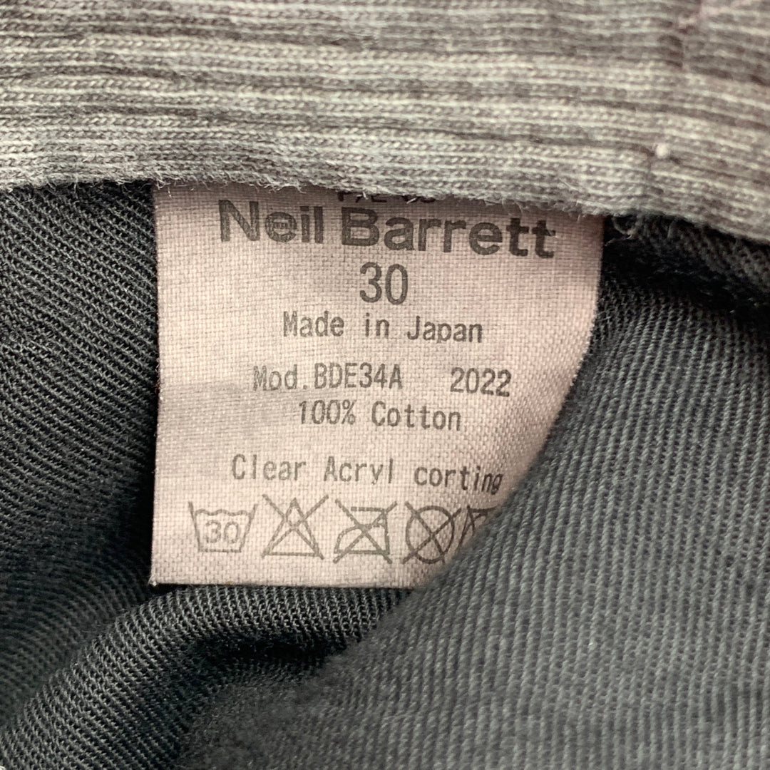 NEIL BARRETT Size 30 Grey Cotton Jean Cut Casual Pants