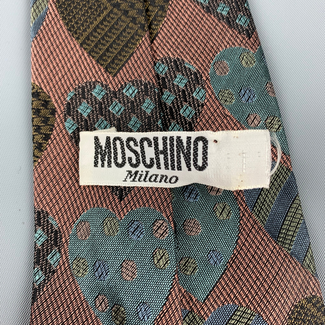 MOSCHINO Bronze Heart Silk Tie