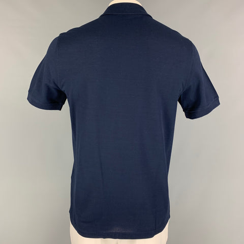 LOUIS VUITTON Size L Navy Cotton Buttoned Polo