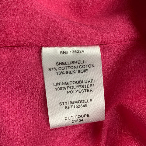 HALSTON HERITAGE Size 10 Pink Cotton Silk Sleeveless Dress
