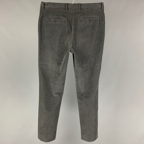 OFFICINE GENERALE Size 32 Grey Corduroy Cotton Pants