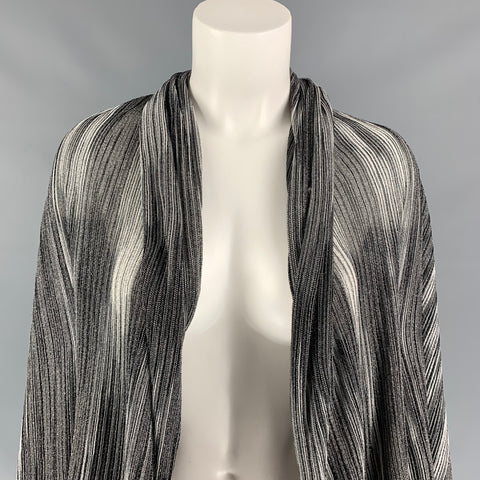 MISSONI Cárdigan de mezcla de viscosa de punto plateado y negro talla única
