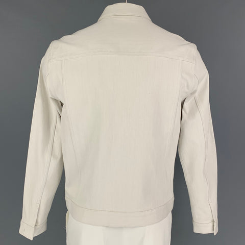 THEORY Size L Off White Cotton Polyurethane Jacket