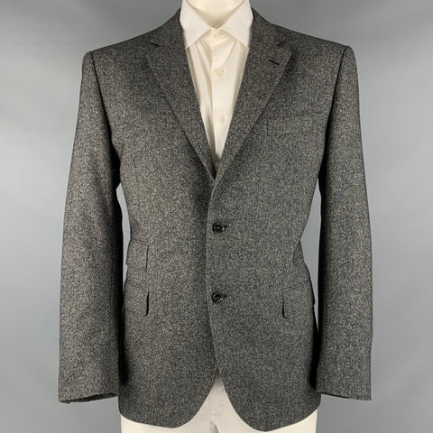 KENT et CURWEN Taille 46 Manteau de sport en laine et cachemire gris chiné