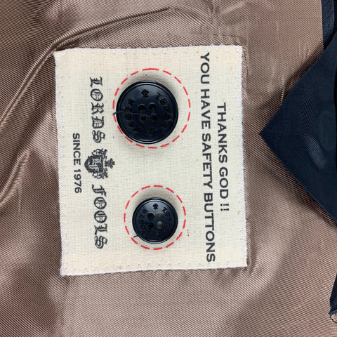 LORDS & FOOLS Size 36 Navy Wool Peak Lapel Sport Coat