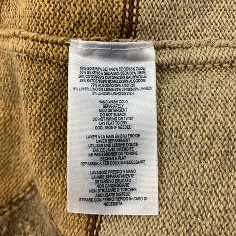 RRL by RALPH LAUREN Size L Tan & Brown Heather Silk Blend Long Sleeve Shirt