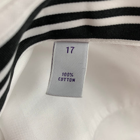 RALPH LAUREN Purple Label Size XL White Cotton Button Up Long Sleeve Shirt