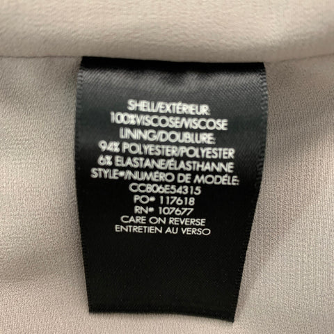 ALICE + OLIVIA Size 2 Silver Viscose Sequined Pencil Skirt