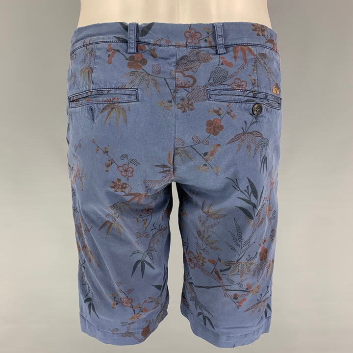 40WEFT Size 30 Blue Floral Cotton Shorts