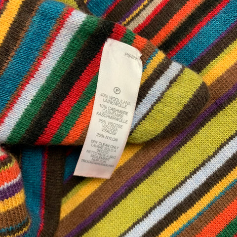 PAUL SMITH Écharpe en mélange de laine et cachemire à rayures multicolores