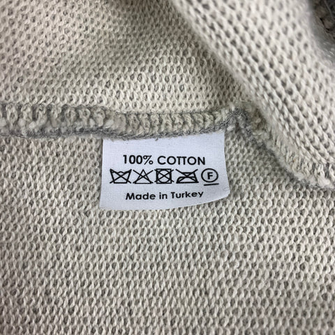 DRIES VAN NOTAN Talla XS Jersey de cinta negra con cuentas de algodón gris y negro