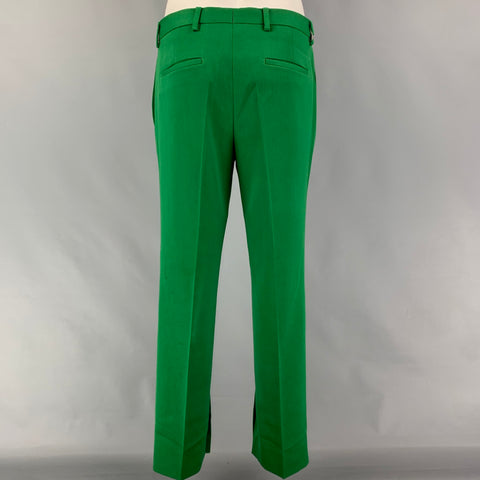 GIVENCHY Pre-Spring 2020 Size 38 Green Polyester Wool Double Breasted Suit